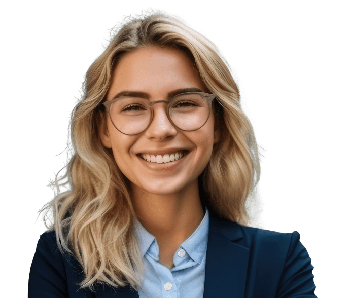 mujer sonriente
